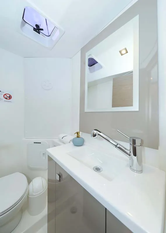 Head on Chilli, a Fountaine Pajot Isla 40 catamaran at Grad Trogir, Croatia