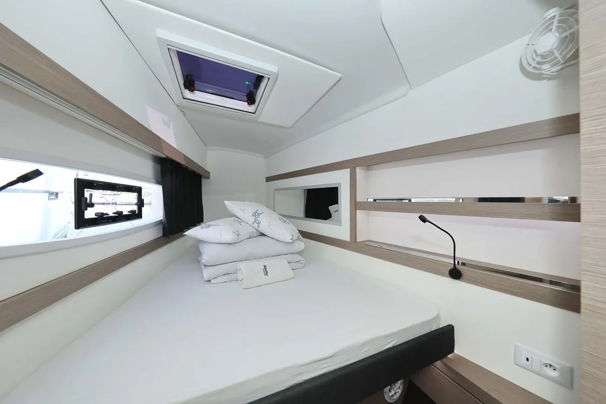 Cabin on Chilli, a Fountaine Pajot Isla 40 catamaran at Grad Trogir, Croatia