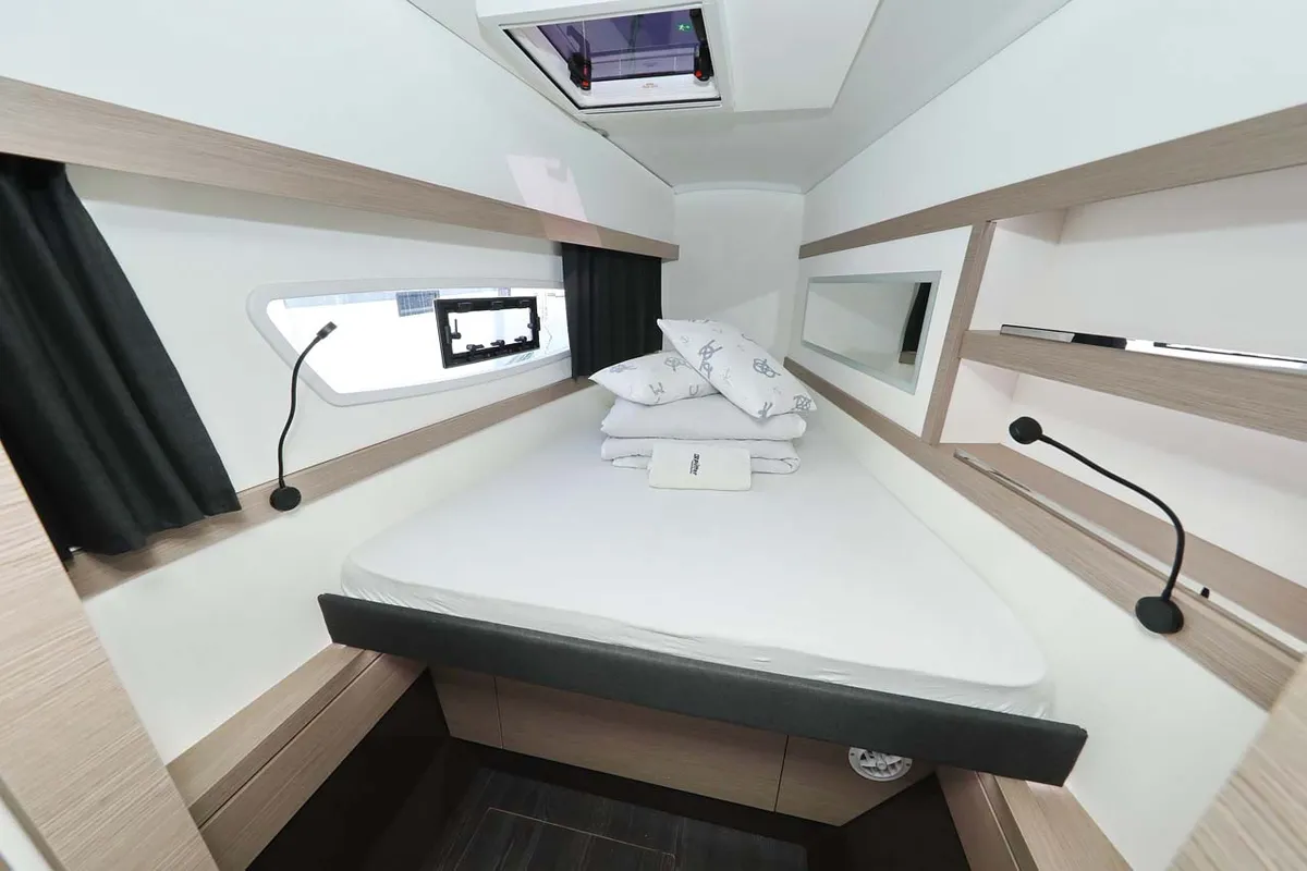 Cabin on Chilli, a Fountaine Pajot Isla 40 catamaran at Grad Trogir, Croatia