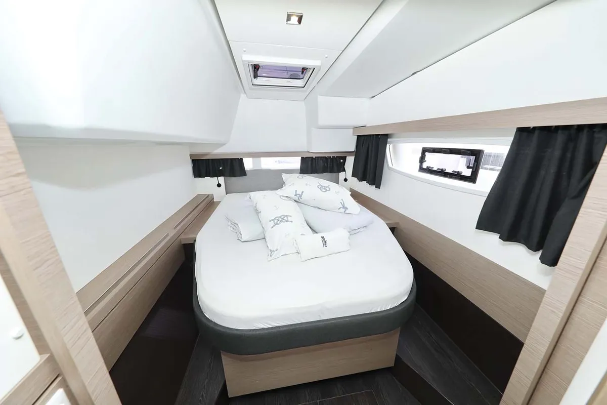 Cabin on Chilli, a Fountaine Pajot Isla 40 catamaran at Grad Trogir, Croatia