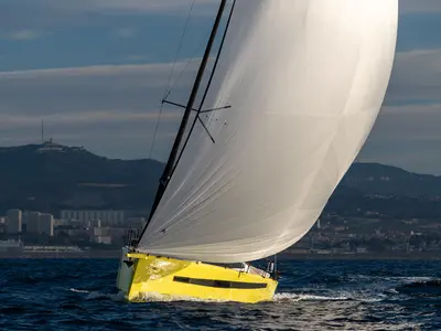 Exterior view of Kairos, a RM 1080 sailboat at La Trinité-sur-Mer, France