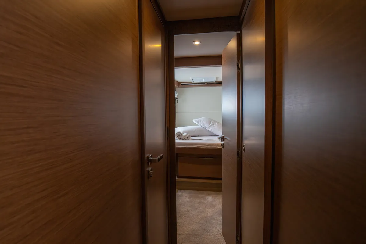 Cabin on Finocchietto, a Lagoon 50 catamaran at Salerno, Italy