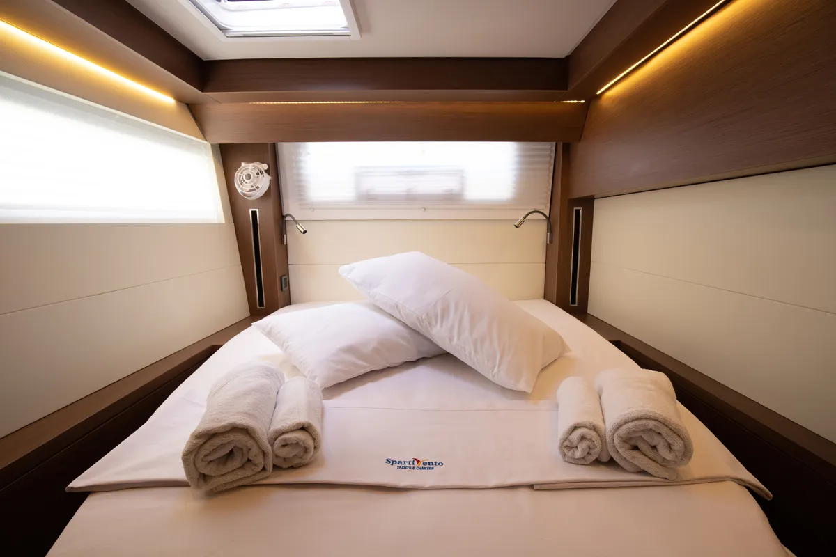 Galley of Finocchietto, a Lagoon 50 catamaran at Salerno, Italy