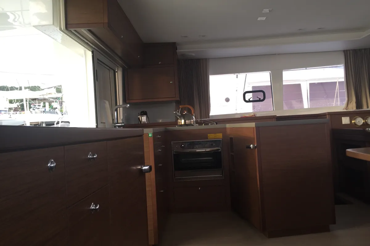 Galley of Toja, a Lagoon 450 Sport catamaran at Alameda, United States
