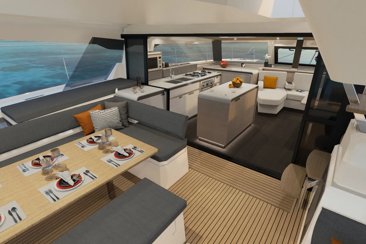 ALTHEA, a Fountaine Pajot Aura 51 catamaran at Kalamata, Greece