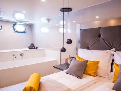 Cabin on Alfa Mario, a Gulet Motoryacht motor yacht at Split, Croatia