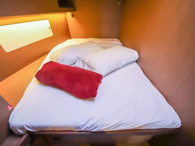 Cabin on Sea Dream, a Beneteau Oceanis 51.1 sailboat at Castellammare del Golfo, Italy
