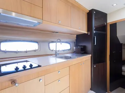 Galley of Premium +, a Pearl Sea 56 motorboat at Split, Croatia