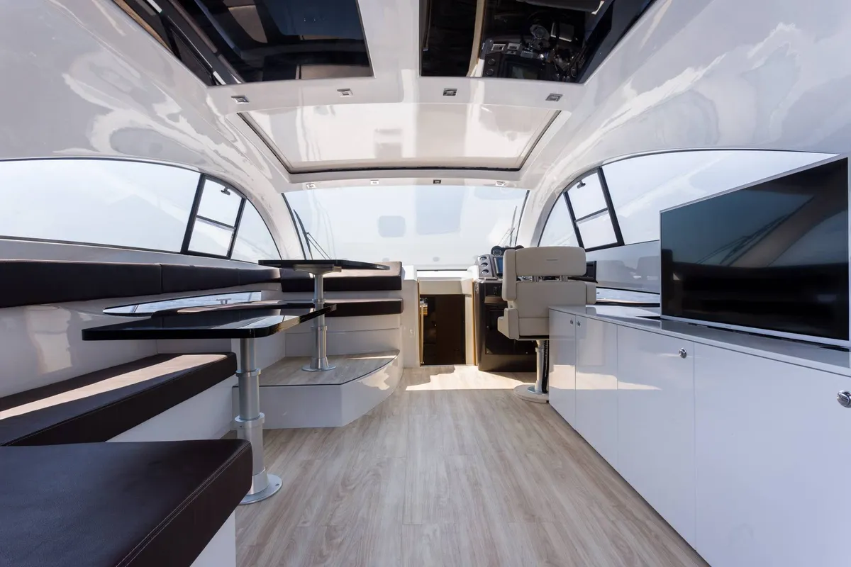 Salon of Premium +, a Pearl Sea 56 motorboat at Split, Croatia