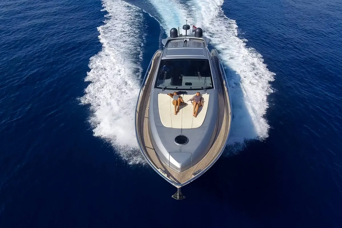 Exterior view of Premium +, a Pearl Sea 56 motorboat at Split, Croatia