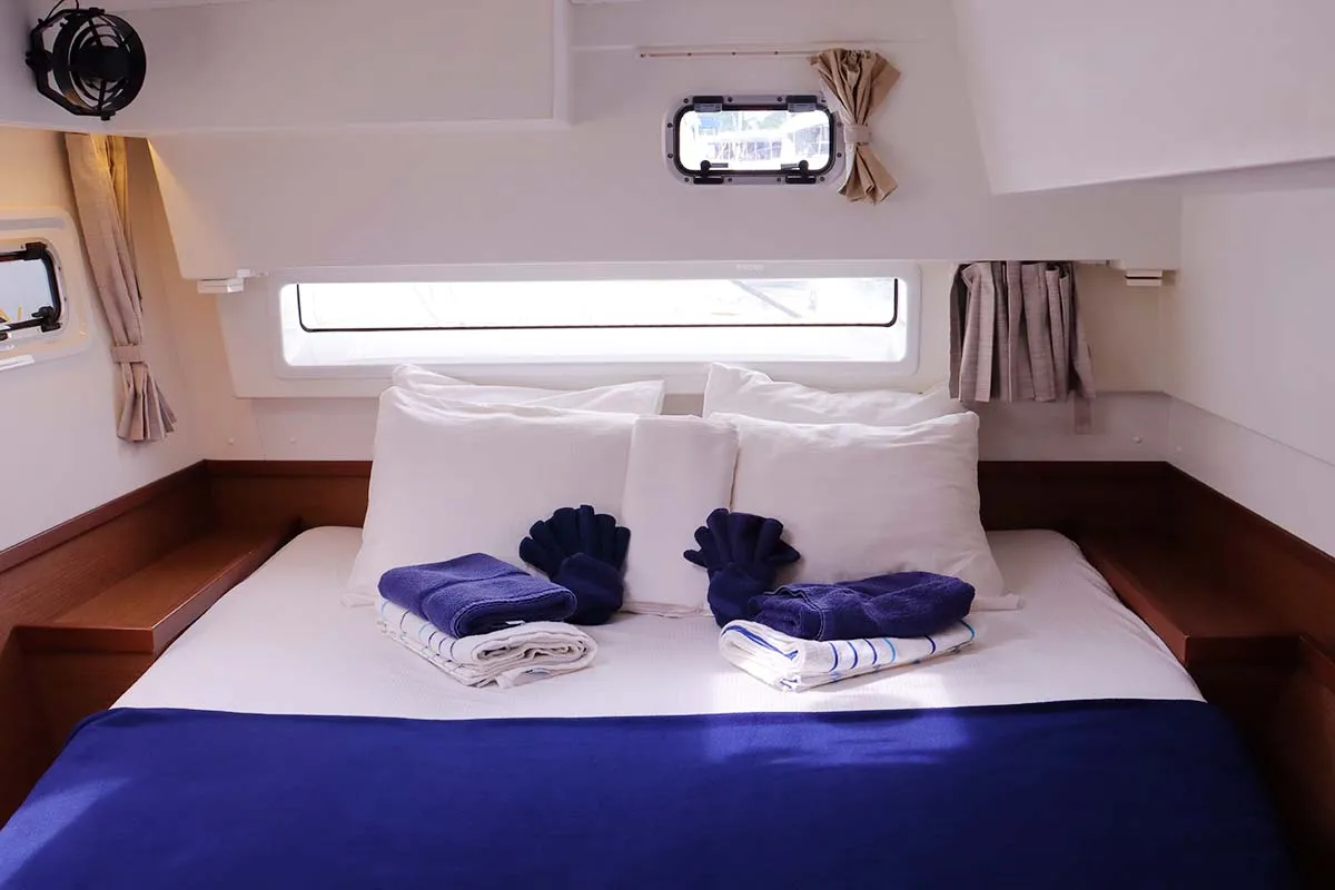 Cabin on Lili, a Lagoon 42 catamaran at Road Town, British Virgin Islands