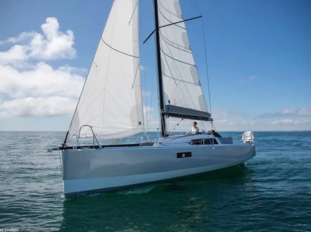 Exterior view of MA AUVA, a Pogo 30 sailboat at La Trinité-sur-Mer, France