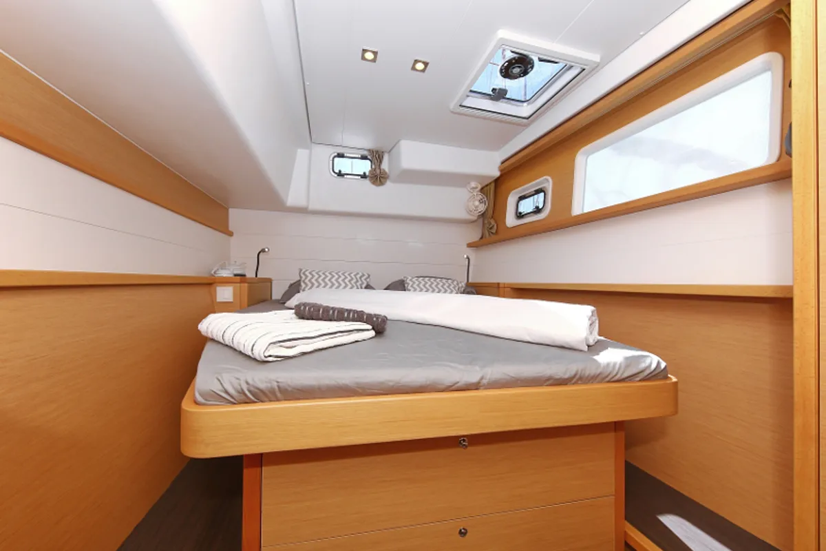 Cabin on Mantra, a Lagoon 450 F catamaran at Pirovac, Croatia