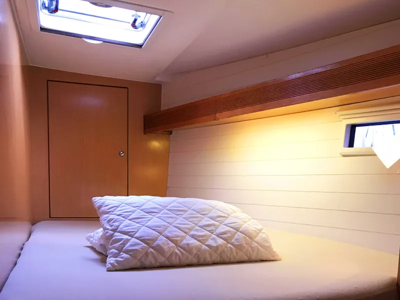 Cabin on Medusa, a Bavaria 45 Cruiser sailboat at Municipal Unit of Lefkada, Greece