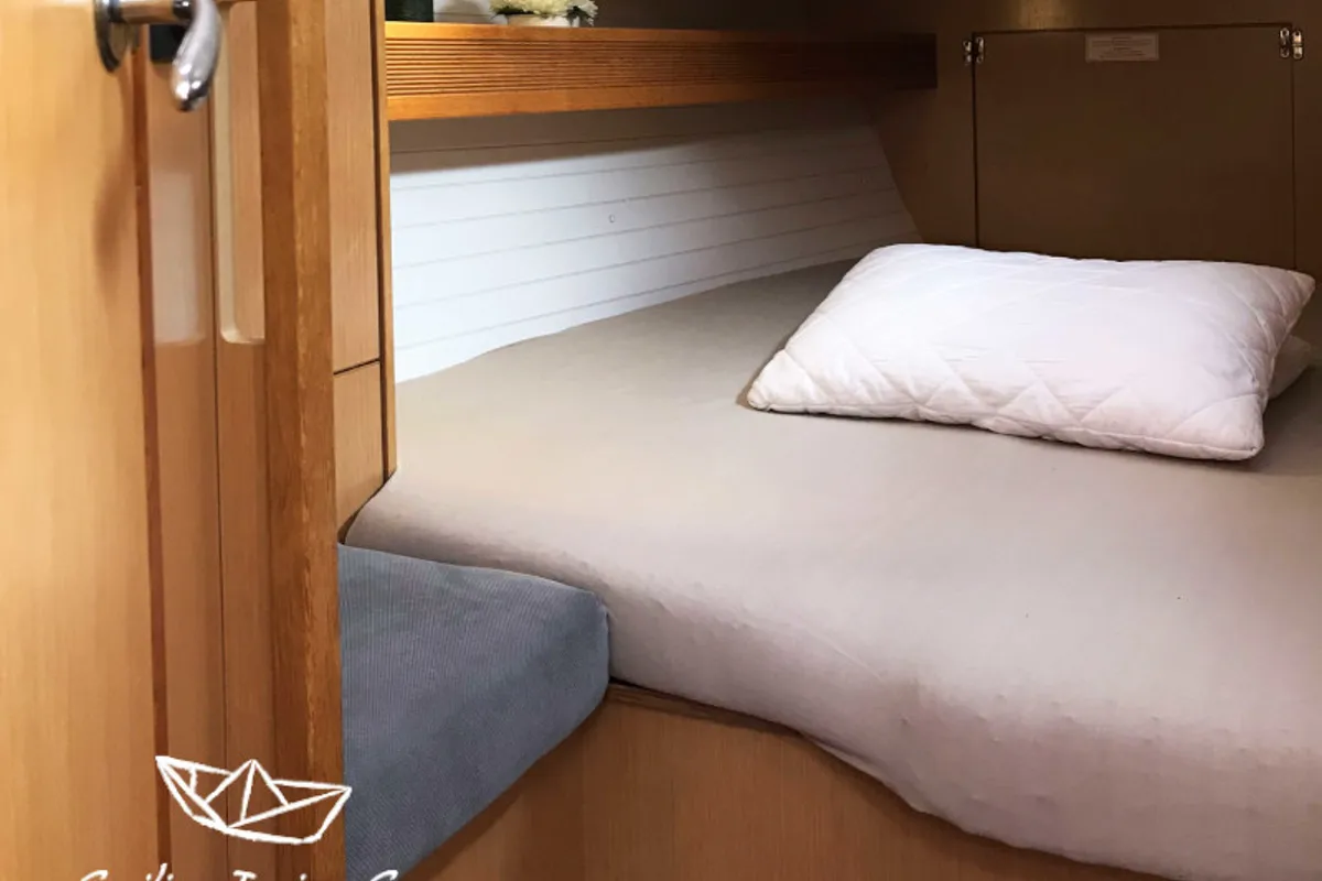 Cabin on Medusa, a Bavaria 45 Cruiser sailboat at Municipal Unit of Lefkada, Greece