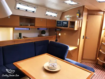 Salon of Medusa, a Bavaria 45 Cruiser sailboat at Municipal Unit of Lefkada, Greece