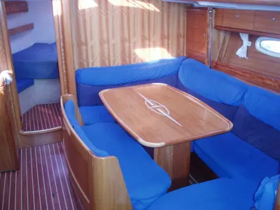 Salon of Ines, a Bavaria 39 Cruiser sailboat at Punat, Croatia