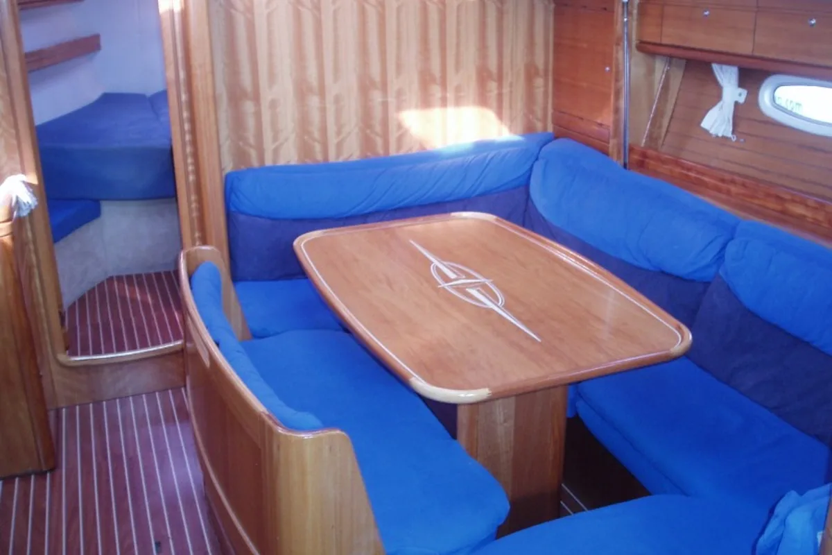 Salon of Ines, a Bavaria 39 Cruiser sailboat at Punat, Croatia