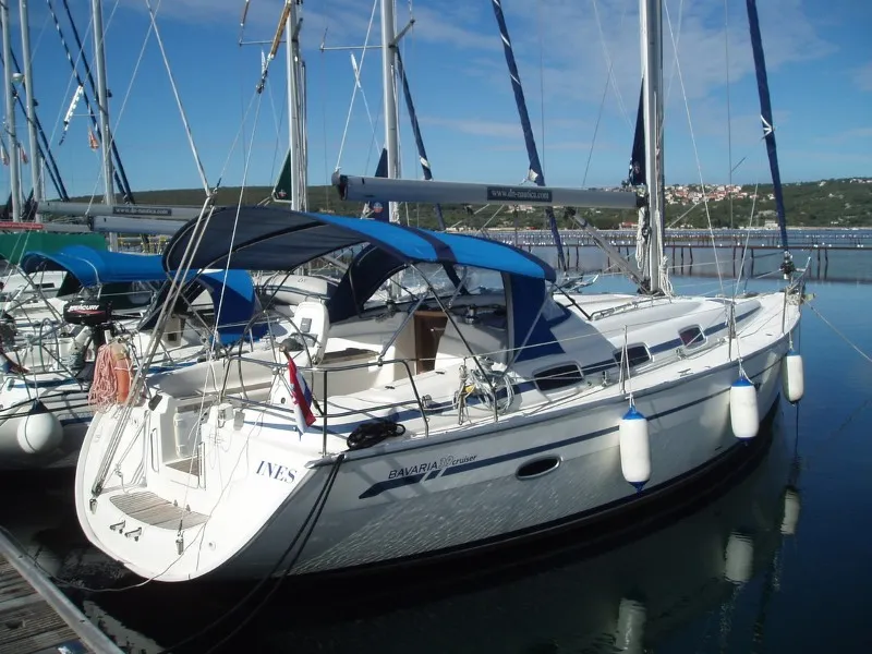 Exterior view of Ines, a Bavaria 39 Cruiser sailboat at Punat, Croatia