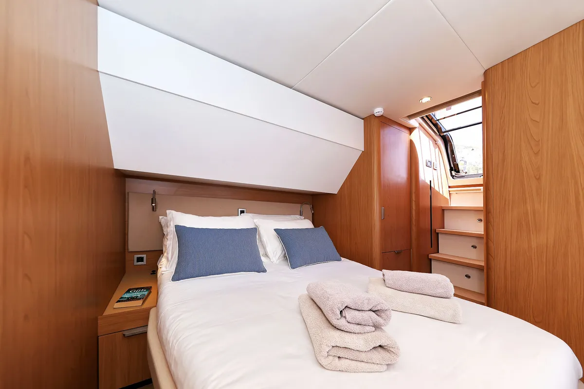 Cabin on Joie de mer, a Bali 5.8 catamaran at Grad Kaštela, Croatia