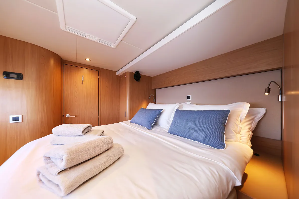 Cabin on Joie de mer, a Bali 5.8 catamaran at Grad Kaštela, Croatia