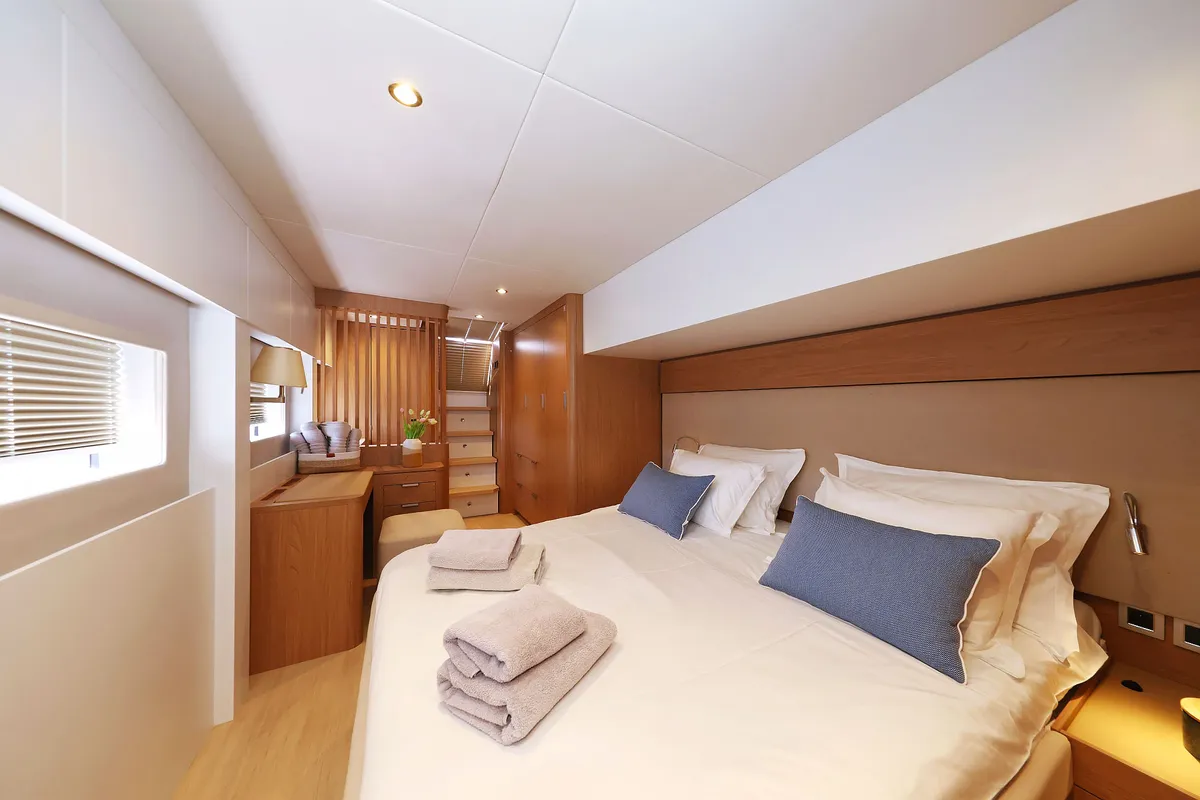 Cabin on Joie de mer, a Bali 5.8 catamaran at Grad Kaštela, Croatia
