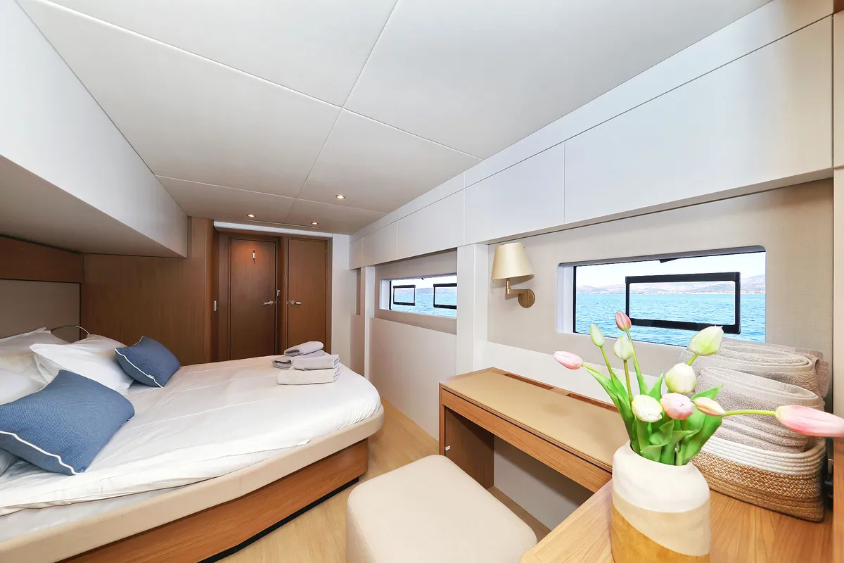 Cabin on Joie de mer, a Bali 5.8 catamaran at Grad Kaštela, Croatia
