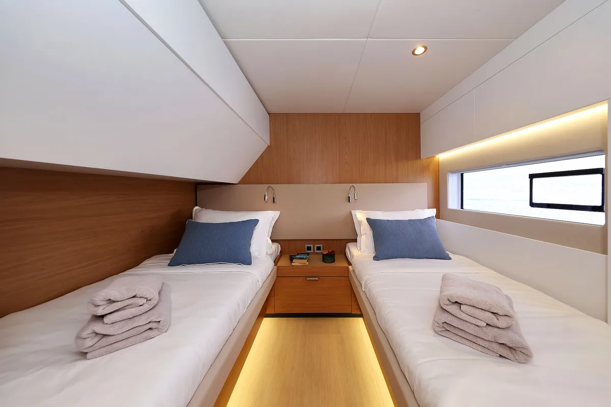 Cabin on Joie de mer, a Bali 5.8 catamaran at Grad Kaštela, Croatia
