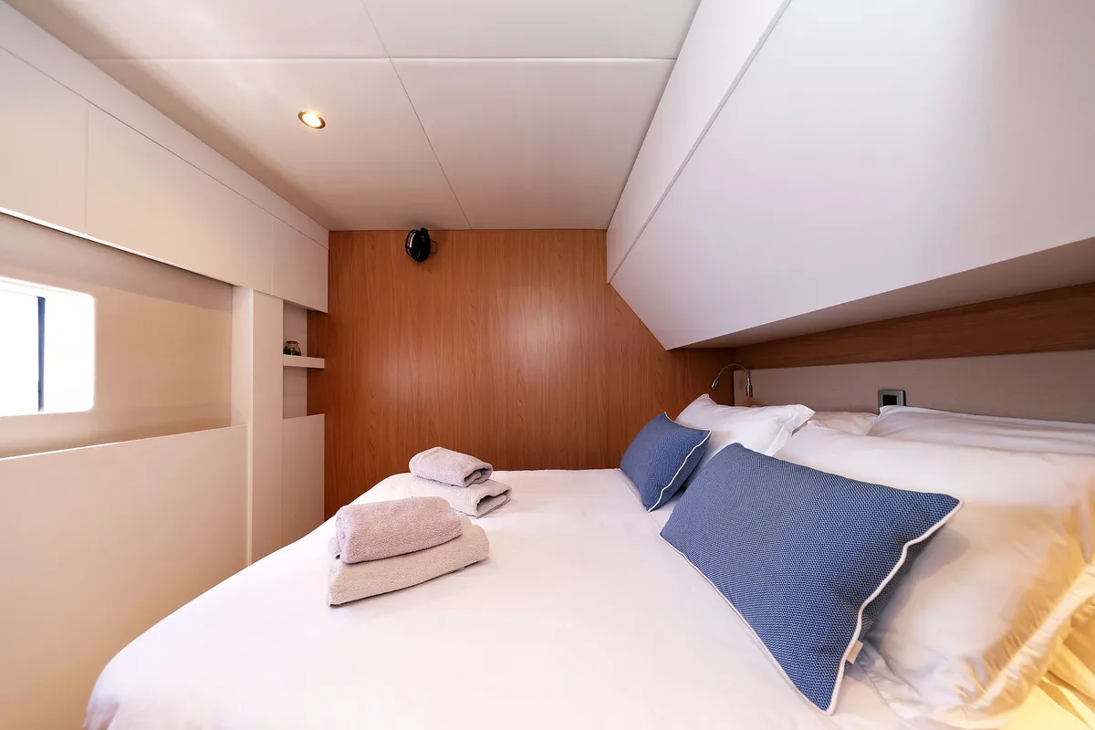 Cabin on Joie de mer, a Bali 5.8 catamaran at Grad Kaštela, Croatia