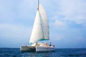 Exterior view of Ti Kay, a Nautitech 40 Open catamaran at Narganá, Panama