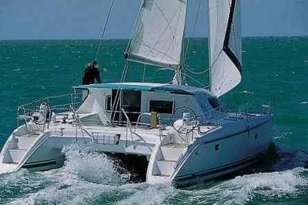 Exterior view of Ti Kay, a Nautitech 40 Open catamaran at Narganá, Panama