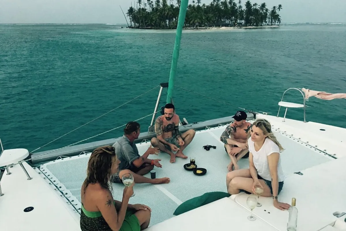 Deck of Ti Kay, a Nautitech 40 Open catamaran at Narganá, Panama