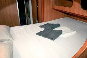 Cabin on Ti Kay, a Nautitech 40 Open catamaran at Narganá, Panama