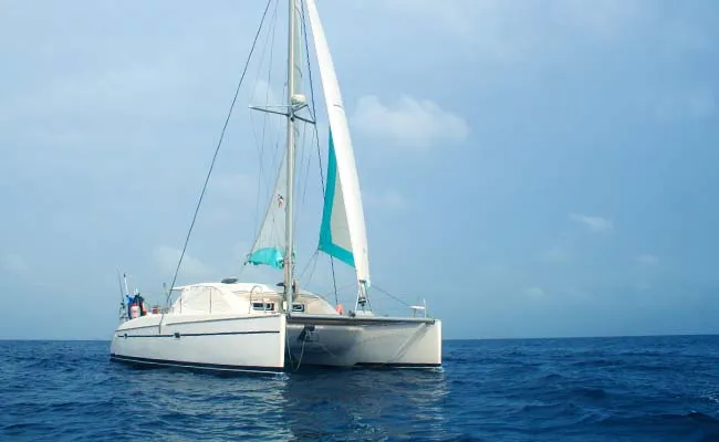 Exterior view of Ti Kay, a Nautitech 40 Open catamaran at Narganá, Panama