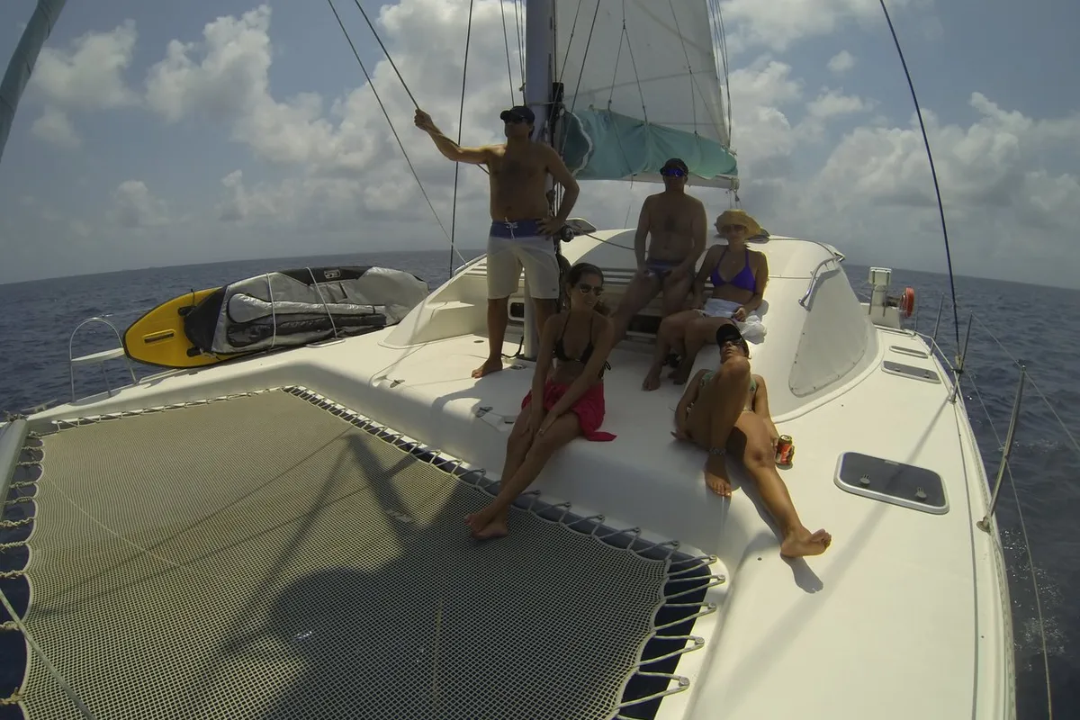 Deck of Ti Kay, a Nautitech 40 Open catamaran at Narganá, Panama