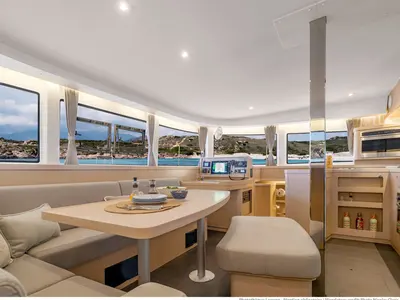 Salon of Mario Bros, a Lagoon 42 catamaran at Seget Donji, Croatia