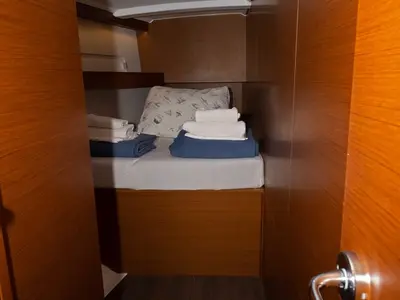 Cabin on Mystic Kiss, a Jeanneau Sun Odyssey 490 sailboat at Split, Croatia