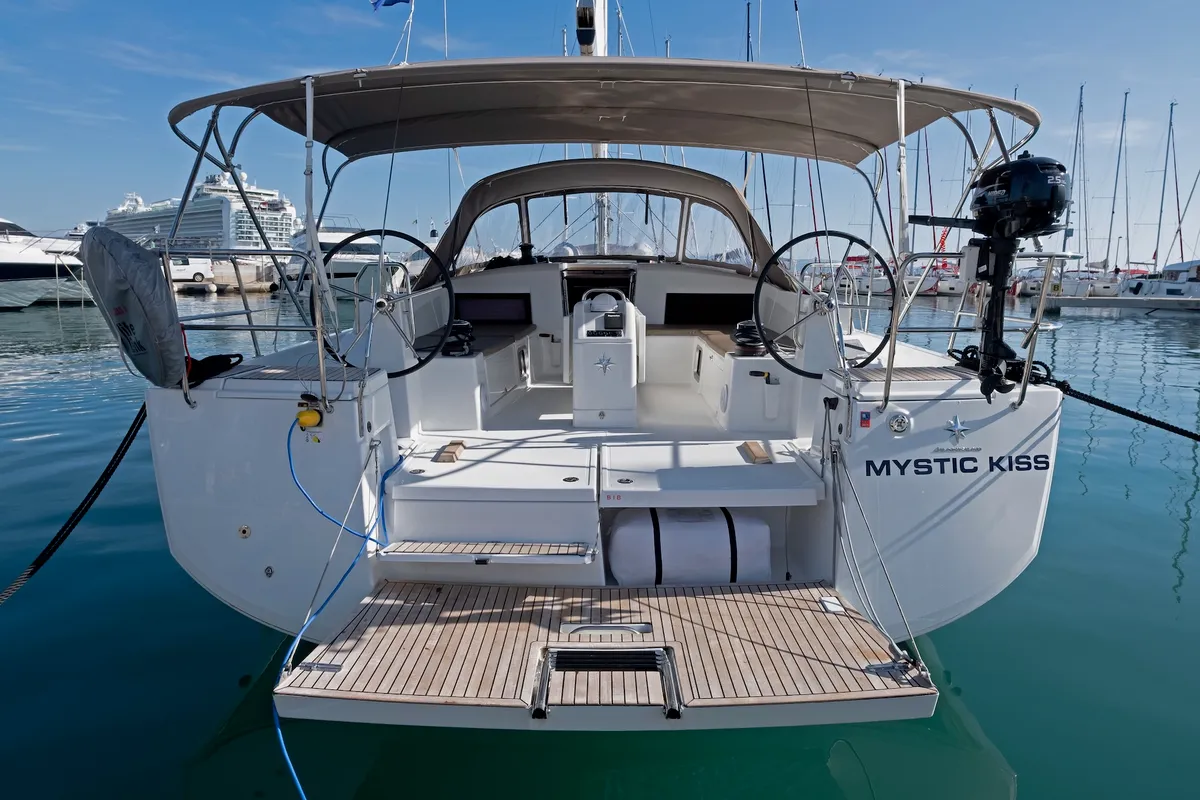 Salon of Mystic Kiss, a Jeanneau Sun Odyssey 490 sailboat at Split, Croatia
