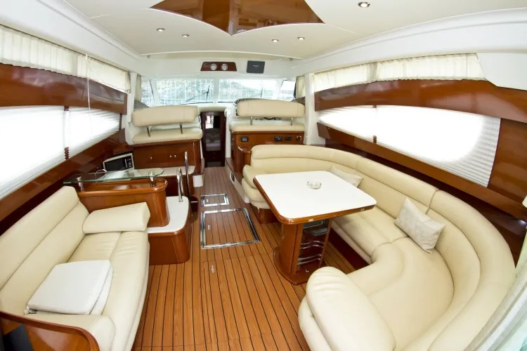 Salon of George's, a Prestige 46 Fly motorboat at Primošten, Croatia