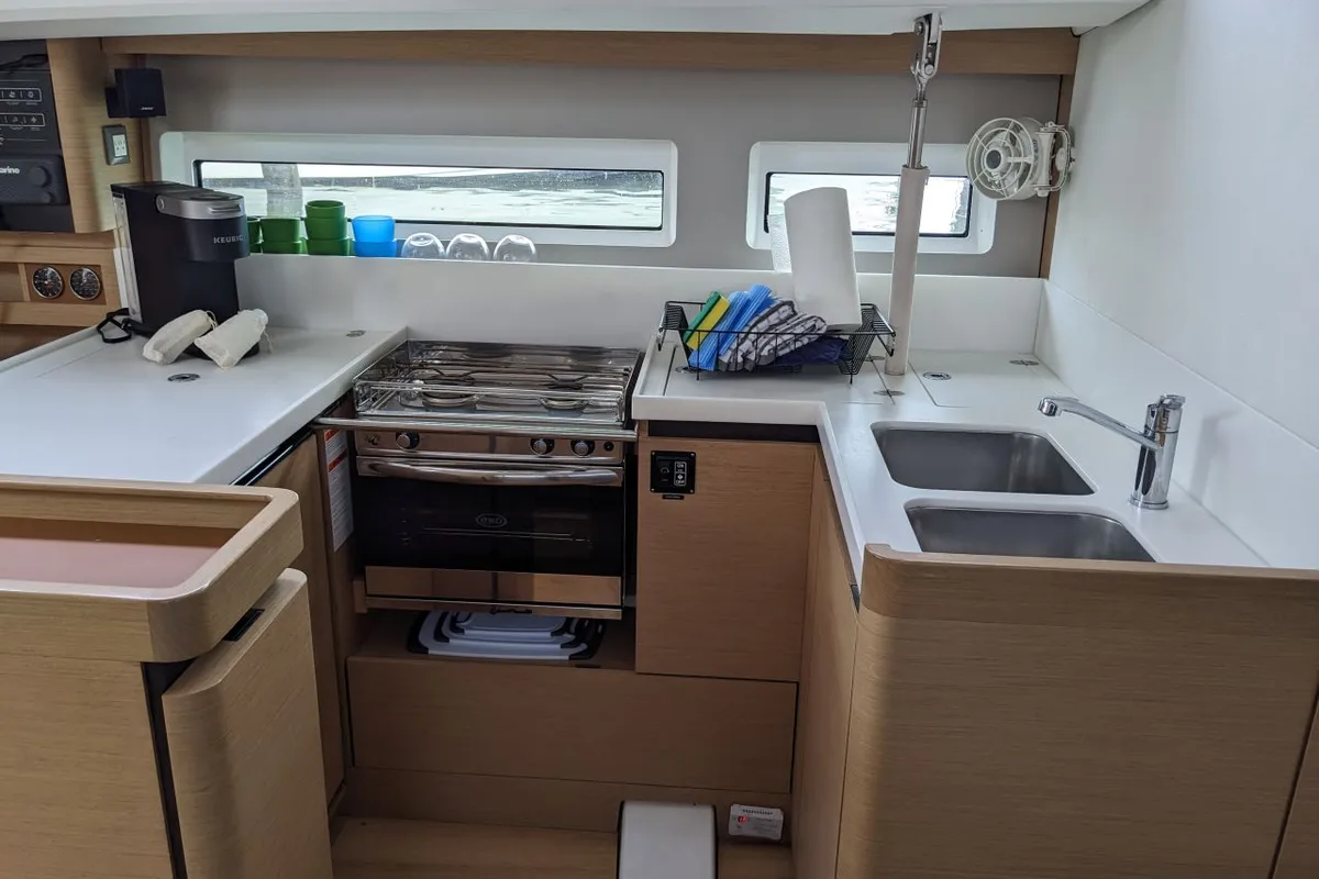 Galley of Summer Salt, a Jeanneau Sun Odyssey 440 sailboat at Chesapeake, United States