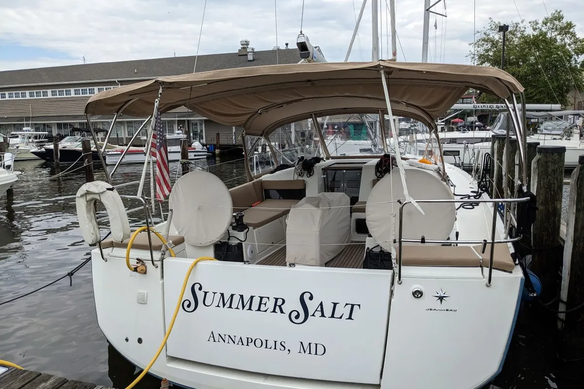 Exterior view of Summer Salt, a Jeanneau Sun Odyssey 440 sailboat at Chesapeake, United States