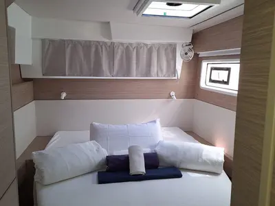 Cabin on ALBA J, a Lagoon 43 catamaran at Palma de Mallorca, Spain