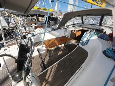 Deck of Silver Arrow, a Bavaria Cruiser 40 S sailboat at Grad Biograd na Moru, Croatia