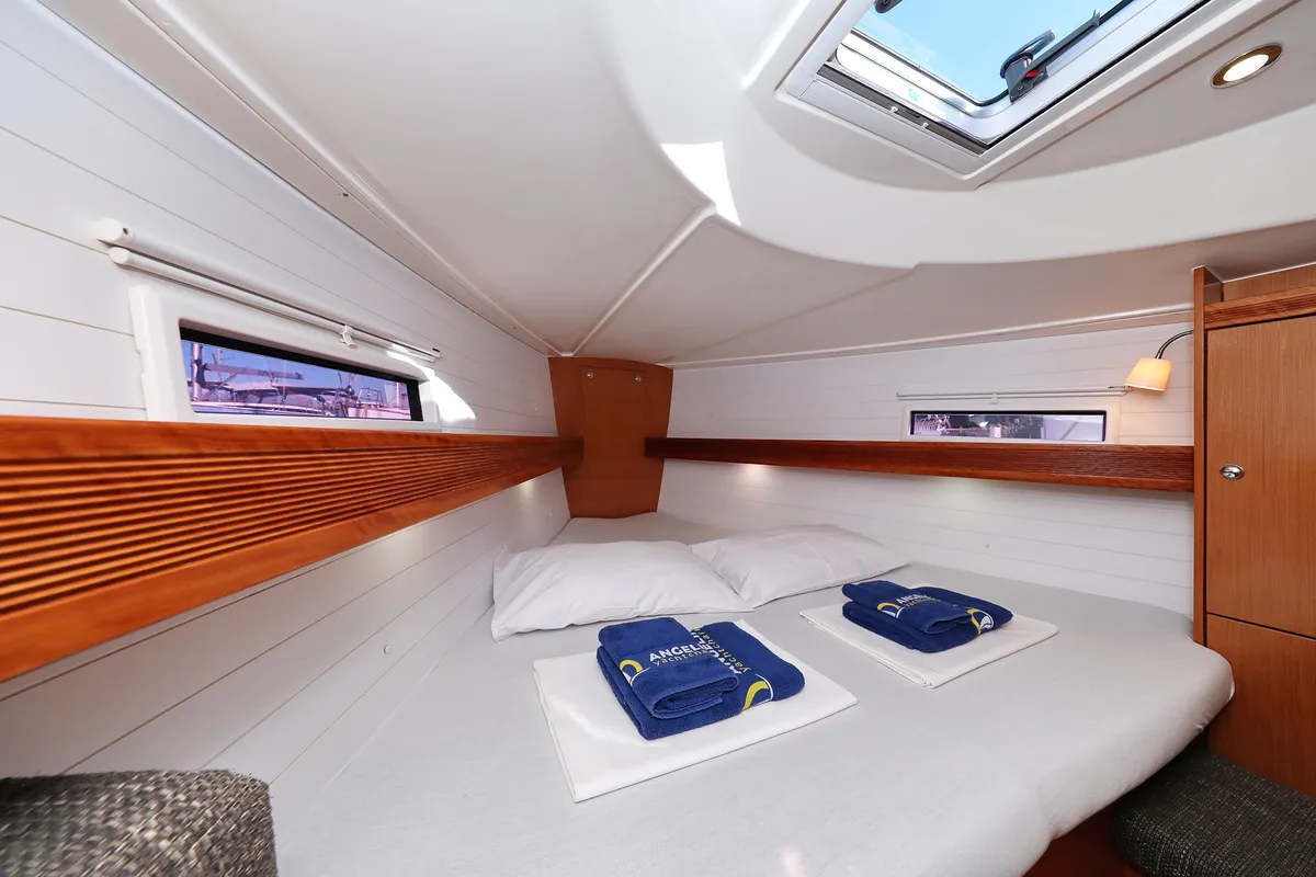 Cabin on Silver Arrow, a Bavaria Cruiser 40 S sailboat at Grad Biograd na Moru, Croatia