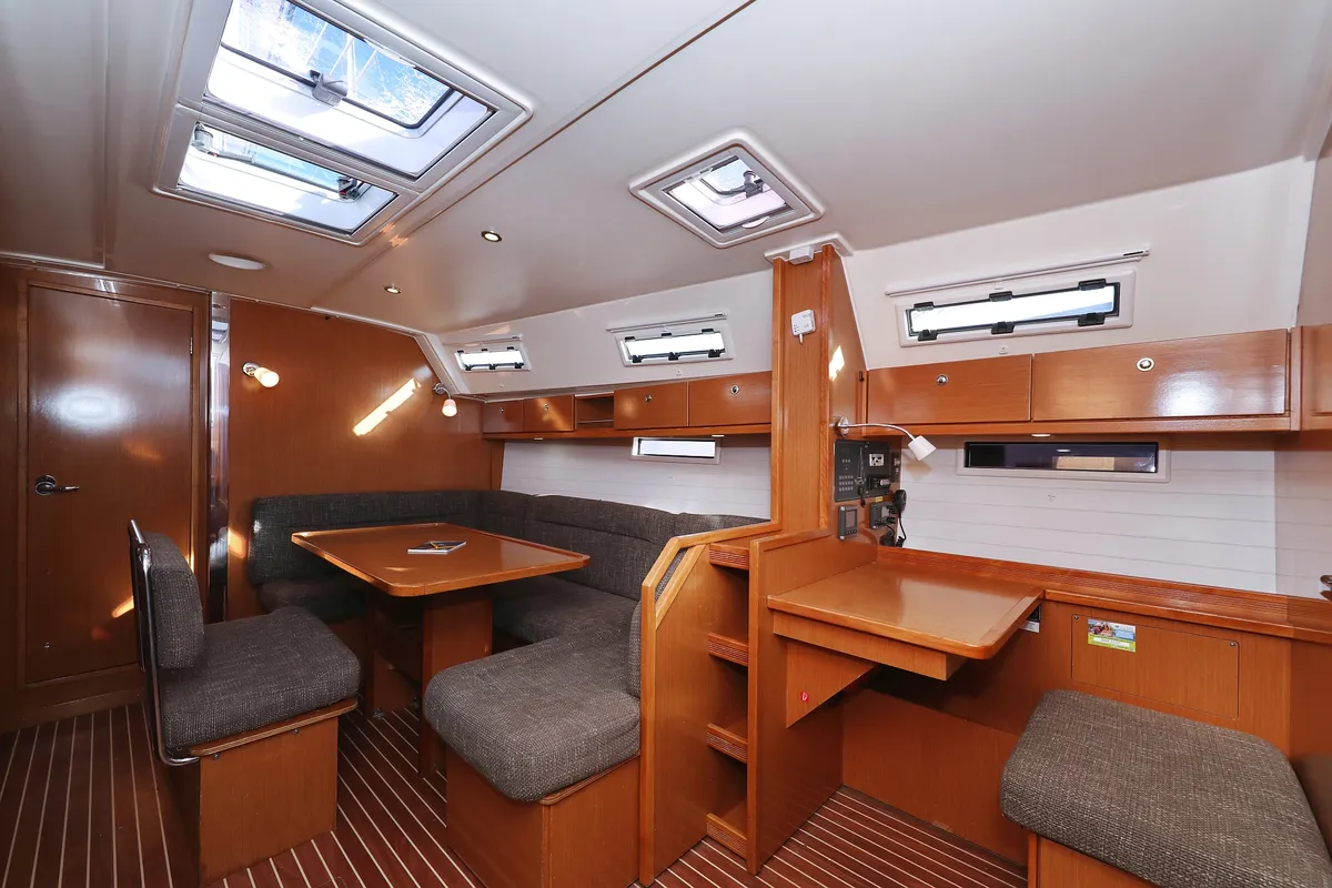 Salon of Silver Arrow, a Bavaria Cruiser 40 S sailboat at Grad Biograd na Moru, Croatia