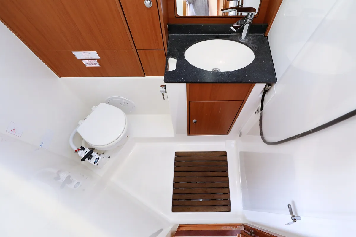 Galley of Silver Arrow, a Bavaria Cruiser 40 S sailboat at Grad Biograd na Moru, Croatia