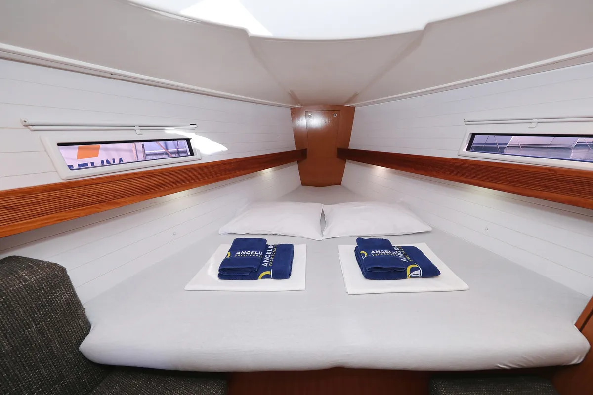 Cabin on Silver Arrow, a Bavaria Cruiser 40 S sailboat at Grad Biograd na Moru, Croatia