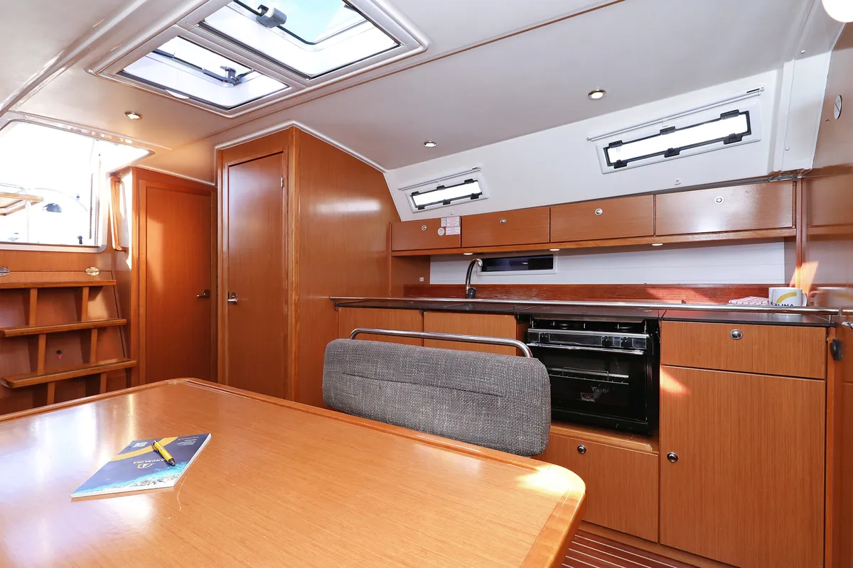 Galley of Silver Arrow, a Bavaria Cruiser 40 S sailboat at Grad Biograd na Moru, Croatia