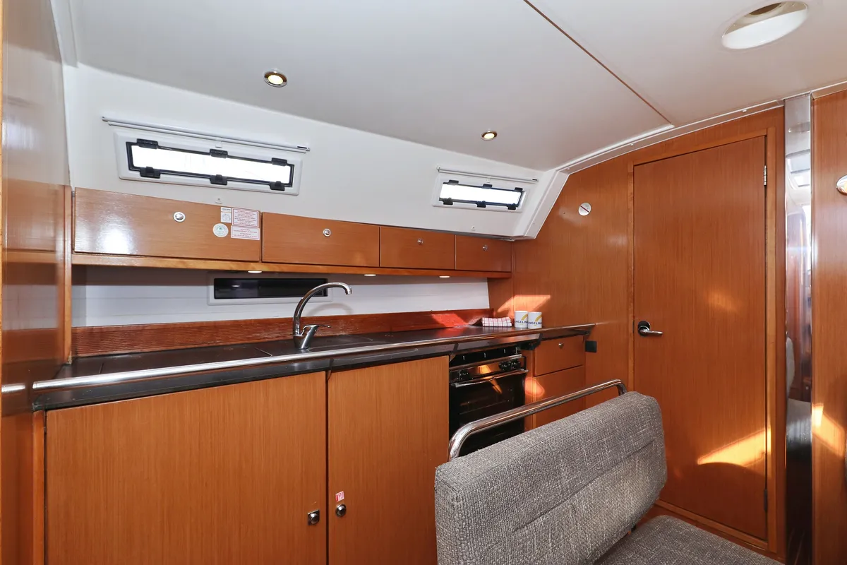Galley of Silver Arrow, a Bavaria Cruiser 40 S sailboat at Grad Biograd na Moru, Croatia
