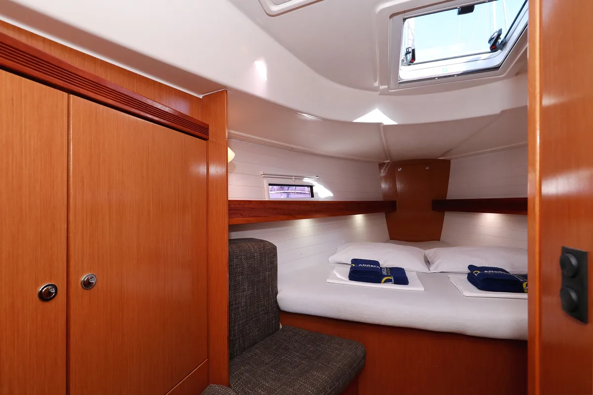 Cabin on Silver Arrow, a Bavaria Cruiser 40 S sailboat at Grad Biograd na Moru, Croatia